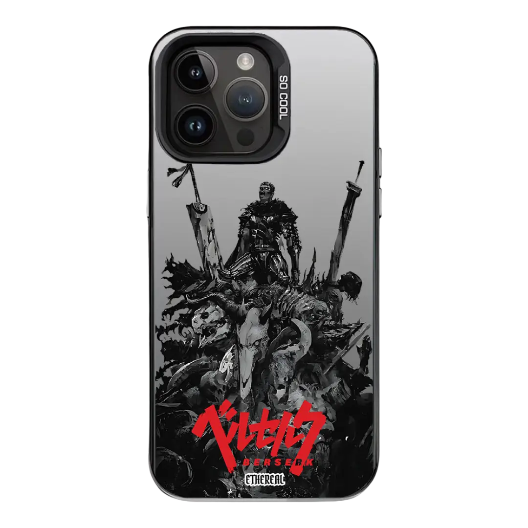 Berserk phone case front view Artwork close-up
