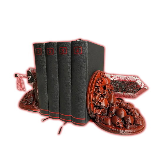 Dragon Slayer bookends holding manga